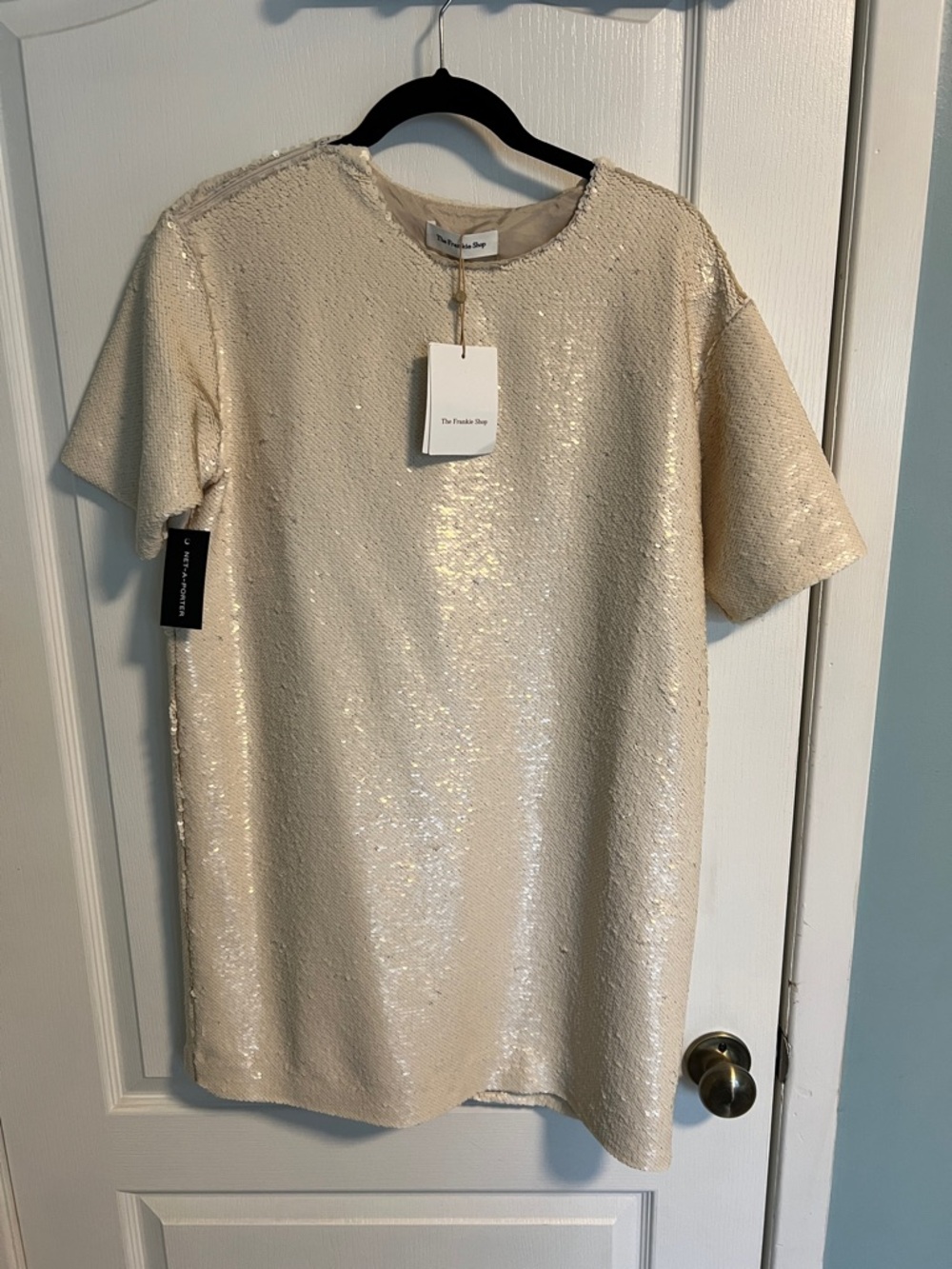 The Frankie Shop Champagne Sequin Shift Top